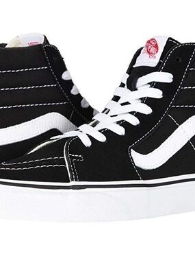 Vans Black and White Kids High-Top Skate Sneakers